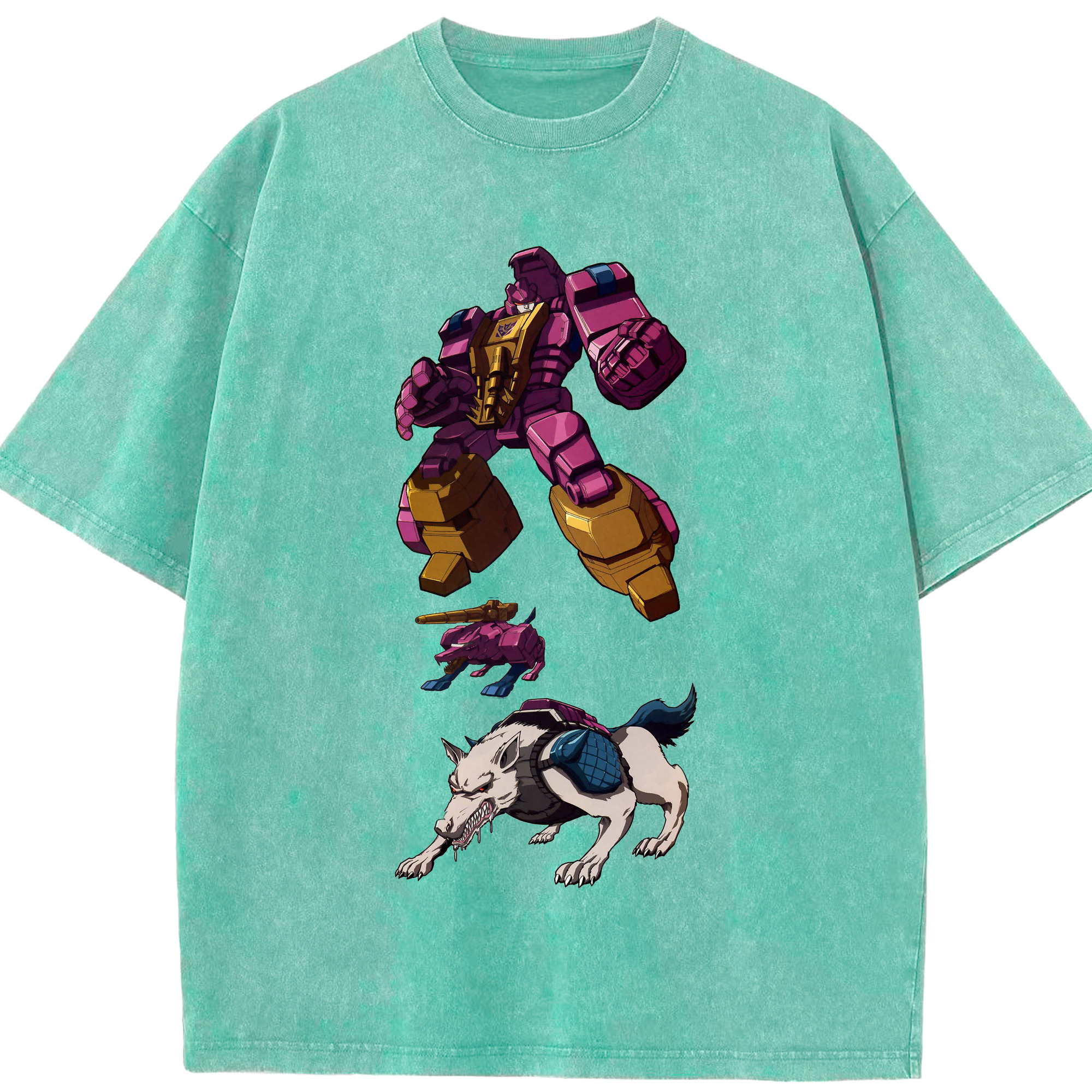 （画像用）  綿100% ヴィンテージ風 半袖Tシャツ（フロントプリント）